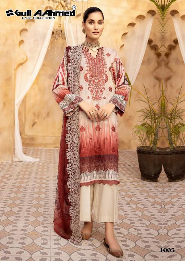 gull ahmed zarqash embroidery Cotton Dress Material Collection
